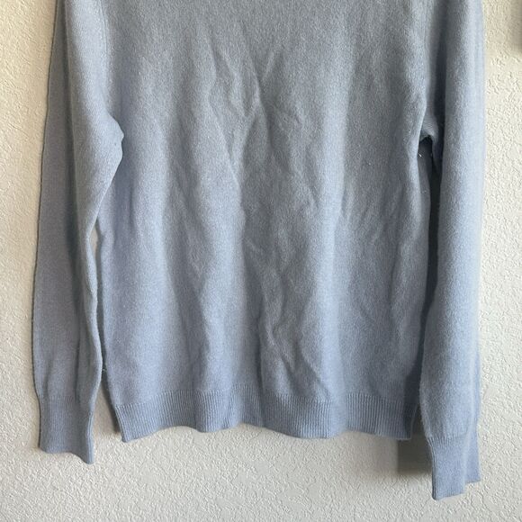 Antonio Melanie cashmere Pullover Blue Classic Preppy Sweater M - Picture 5 of 8